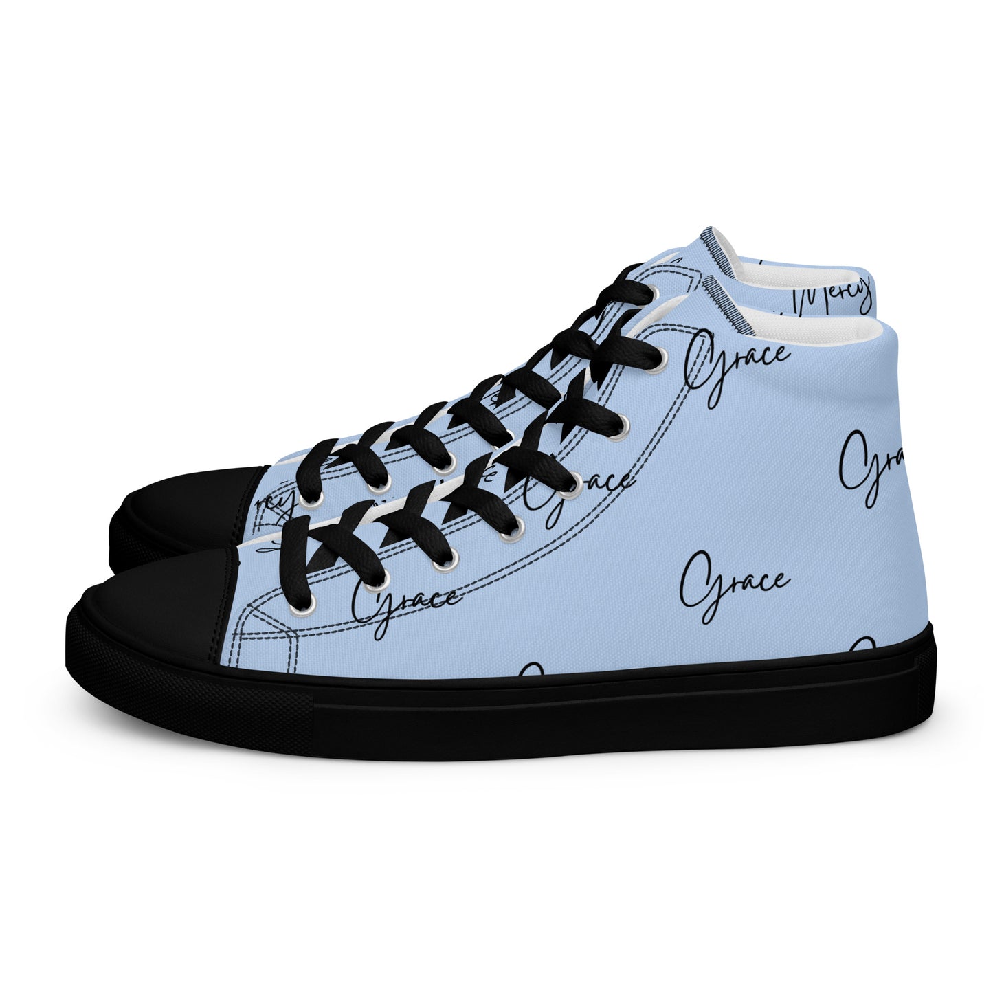 Grace and Mercy - Men’s high top canvas shoes