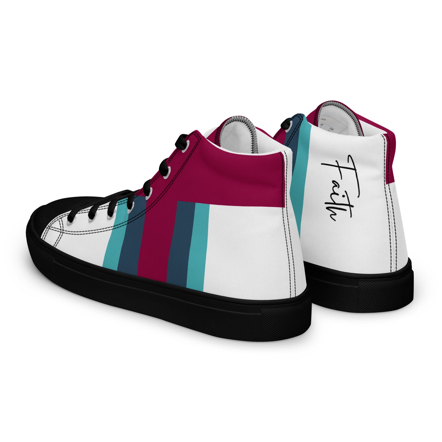 'Faith' - Men’s high top canvas shoes