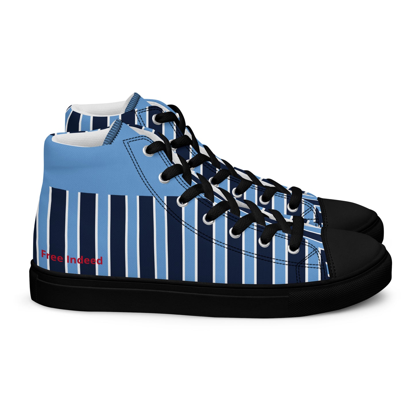 'Free Indeed' John 8:36 - Men’s high top canvas shoes