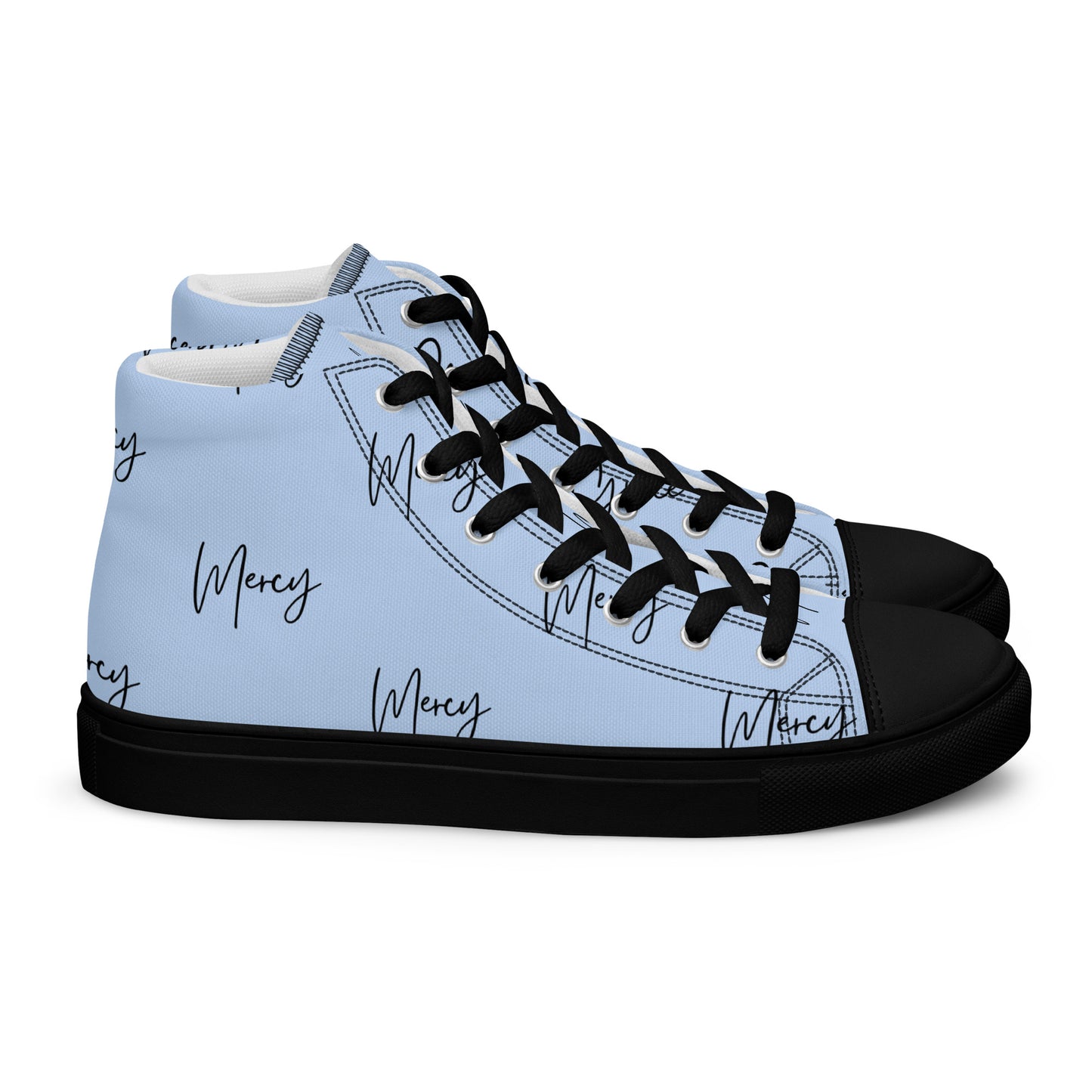 Grace and Mercy - Men’s high top canvas shoes