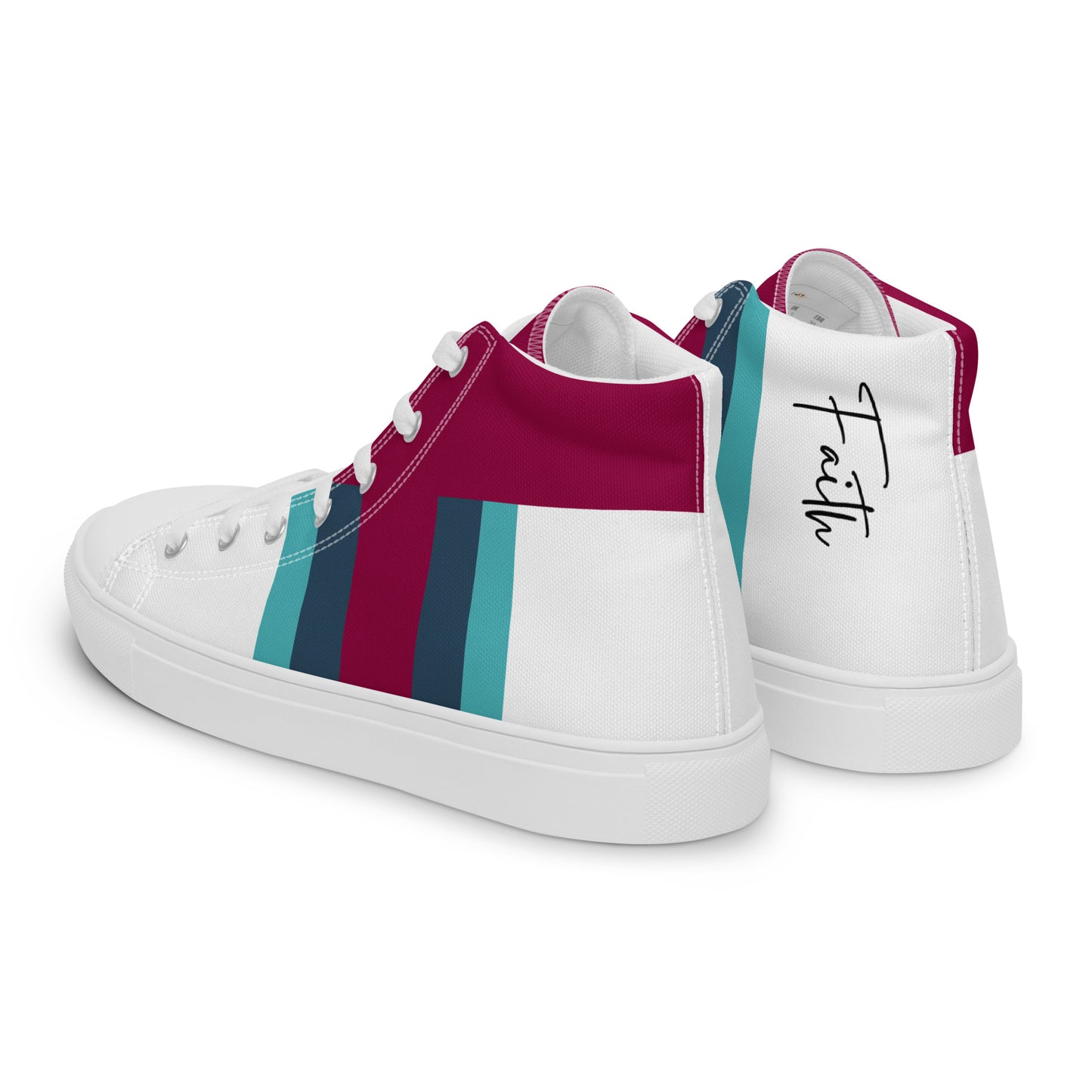 'Faith' - Men’s high top canvas shoes