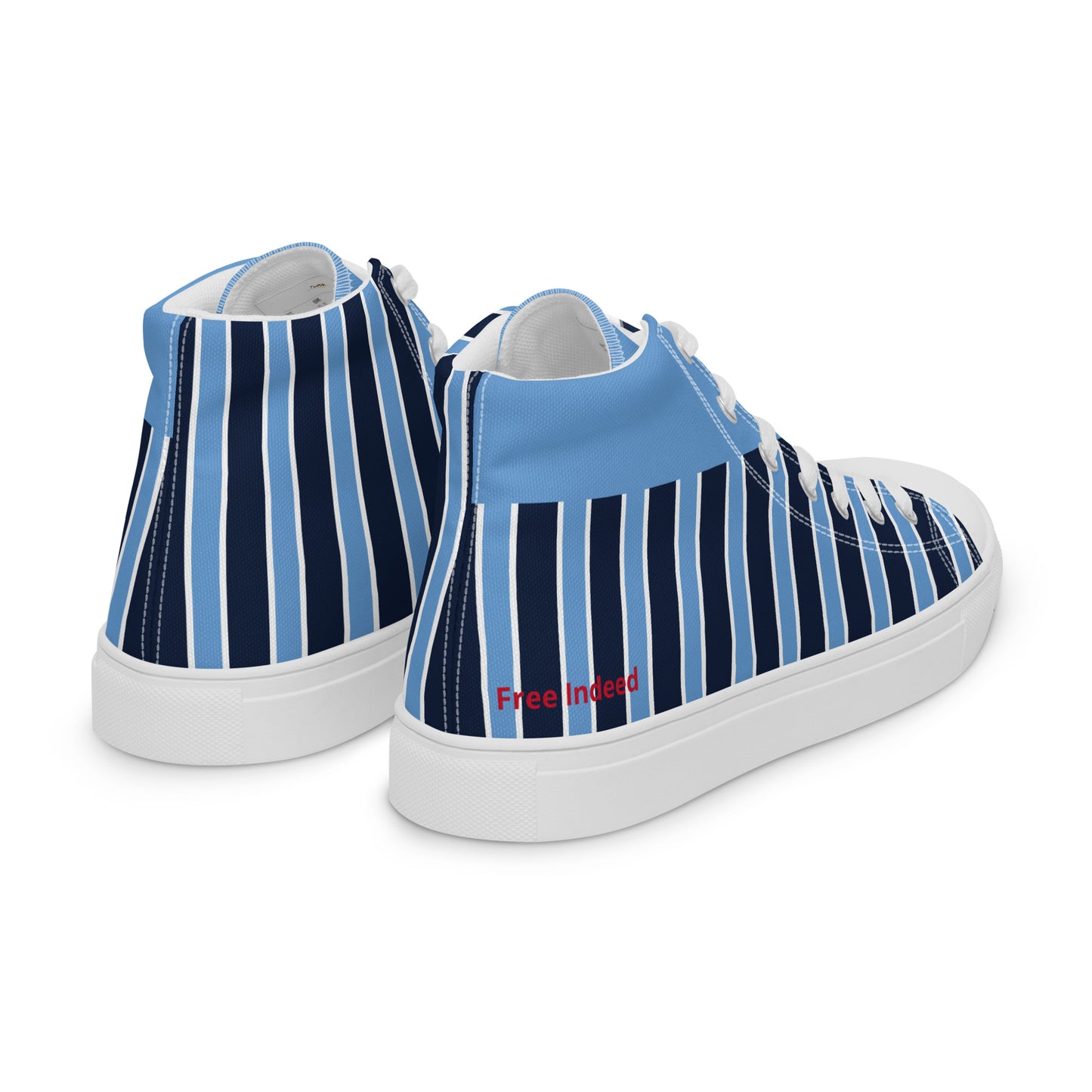 'Free Indeed' John 8:36 - Men’s high top canvas shoes