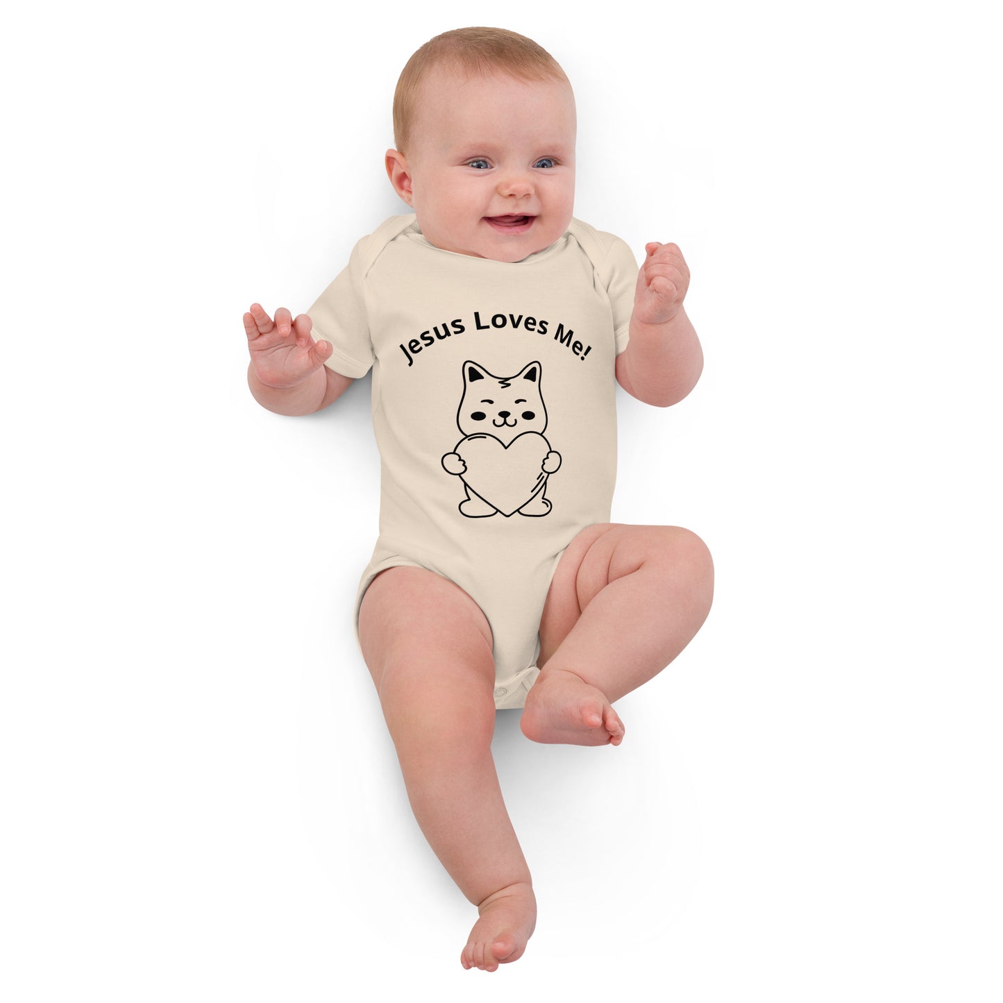 Jesus Loves Me - Organic cotton baby bodysuit