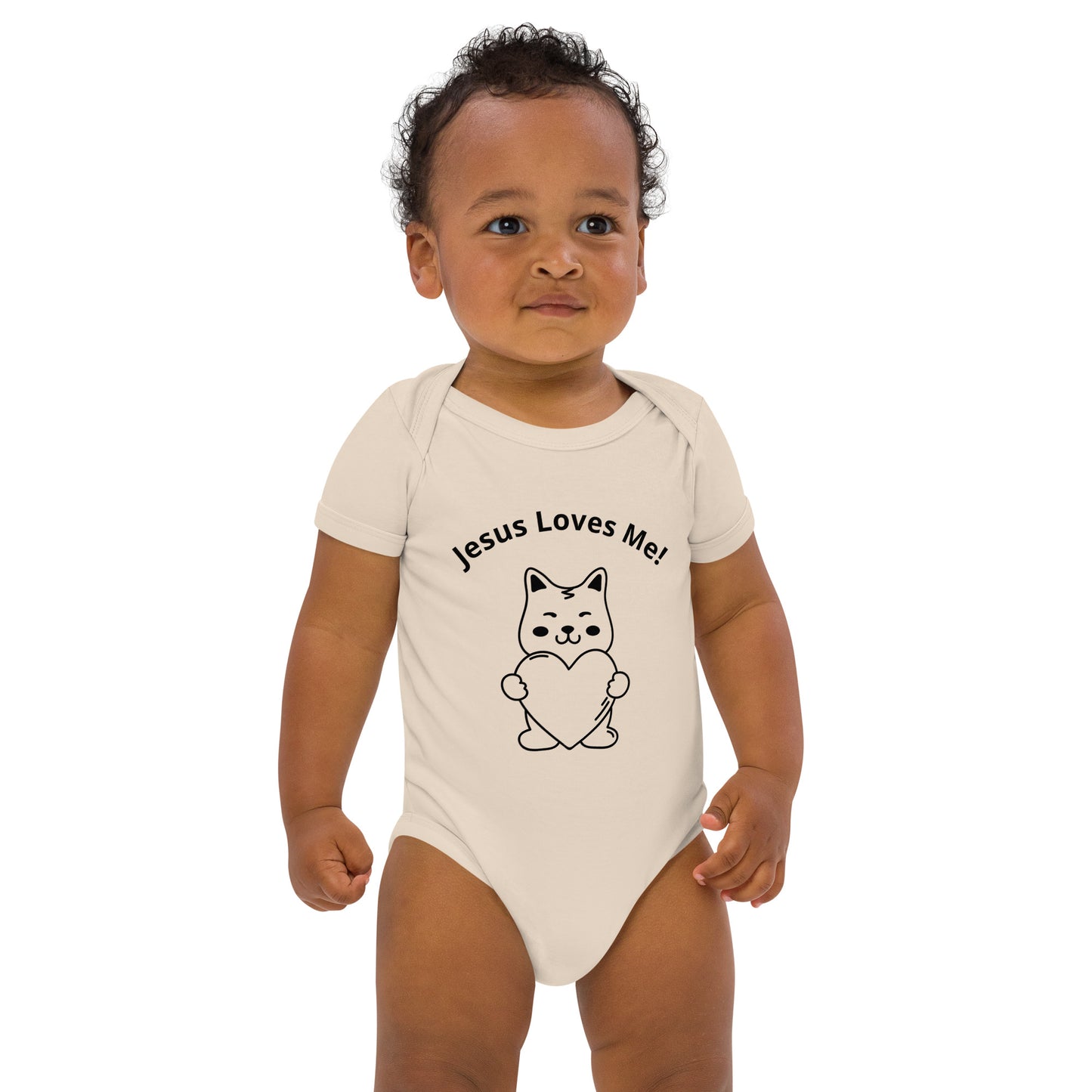 Jesus Loves Me - Organic cotton baby bodysuit