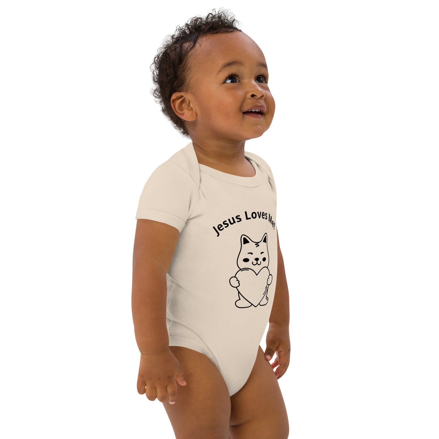 Jesus Loves Me - Organic cotton baby bodysuit