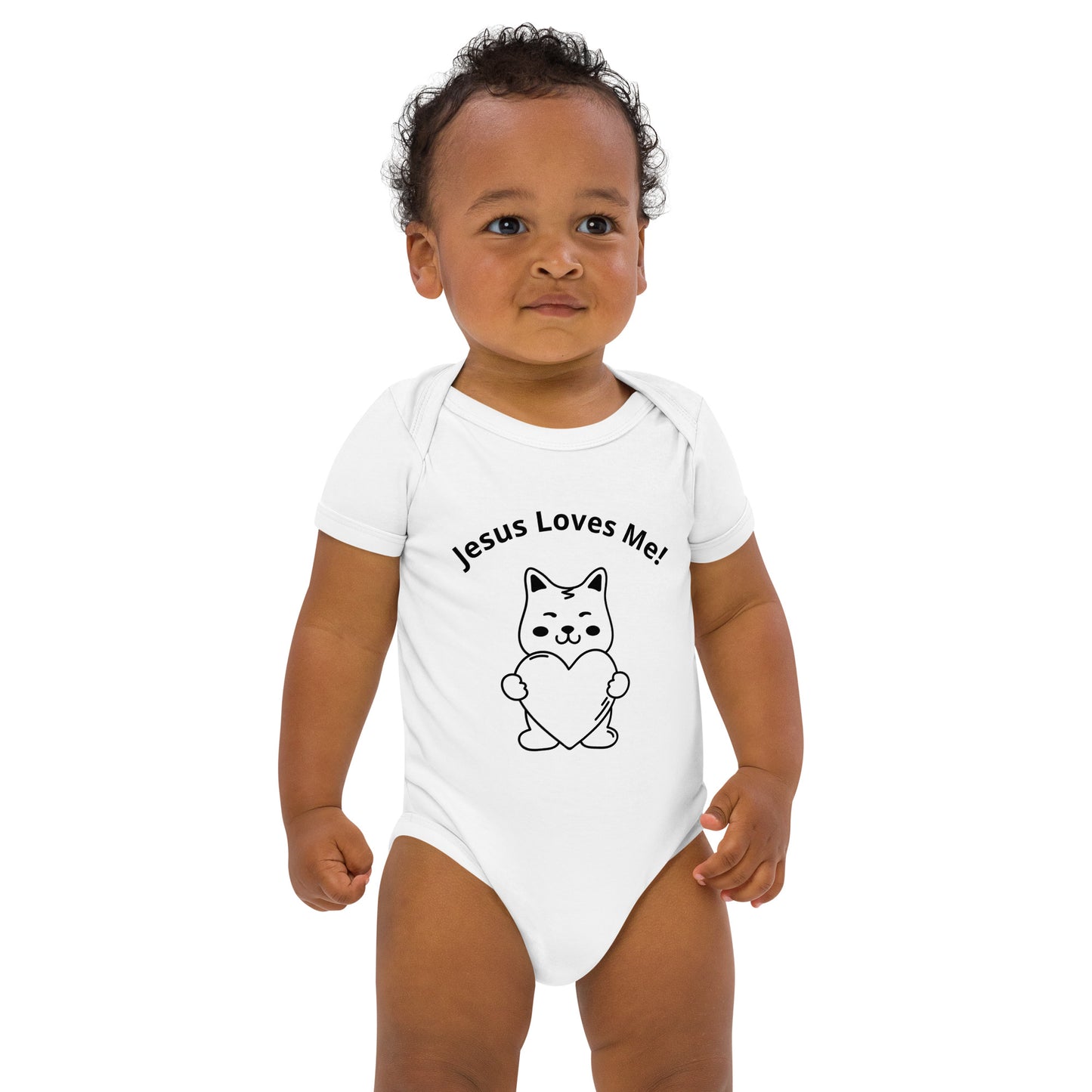 Jesus Loves Me - Organic cotton baby bodysuit