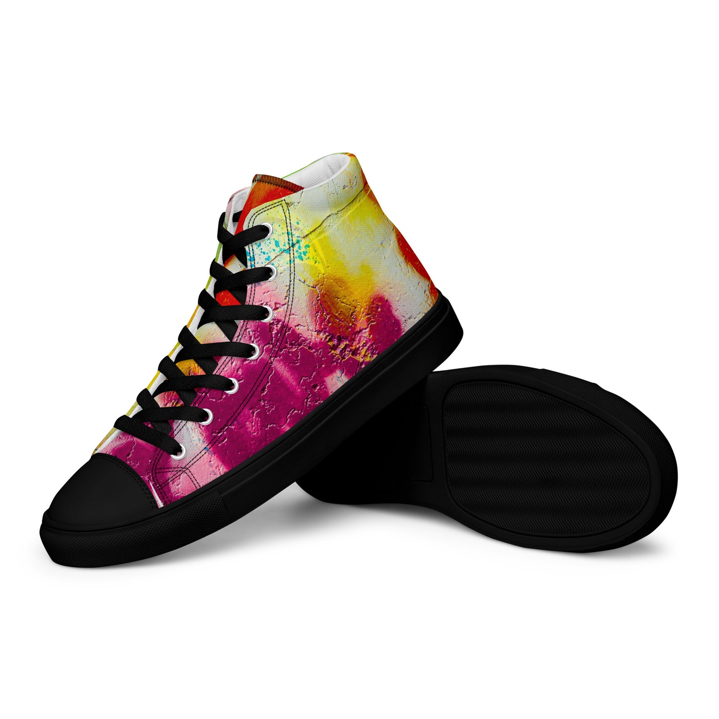 Restored Graffiti Women’s high top canvas shoes