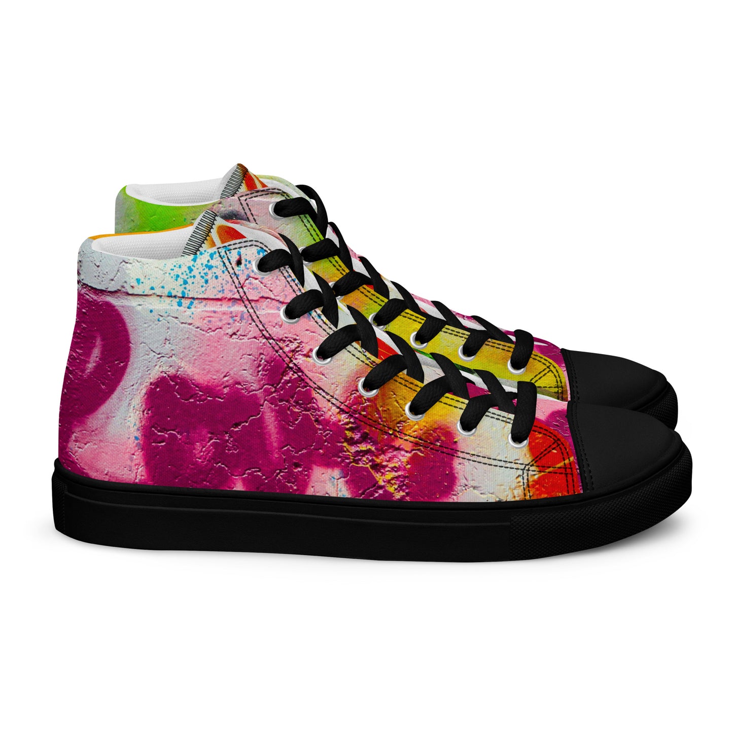 Restored Graffiti Women’s high top canvas shoes