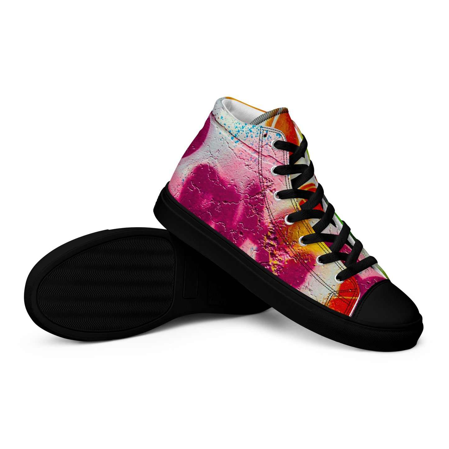 Restored Graffiti Women’s high top canvas shoes