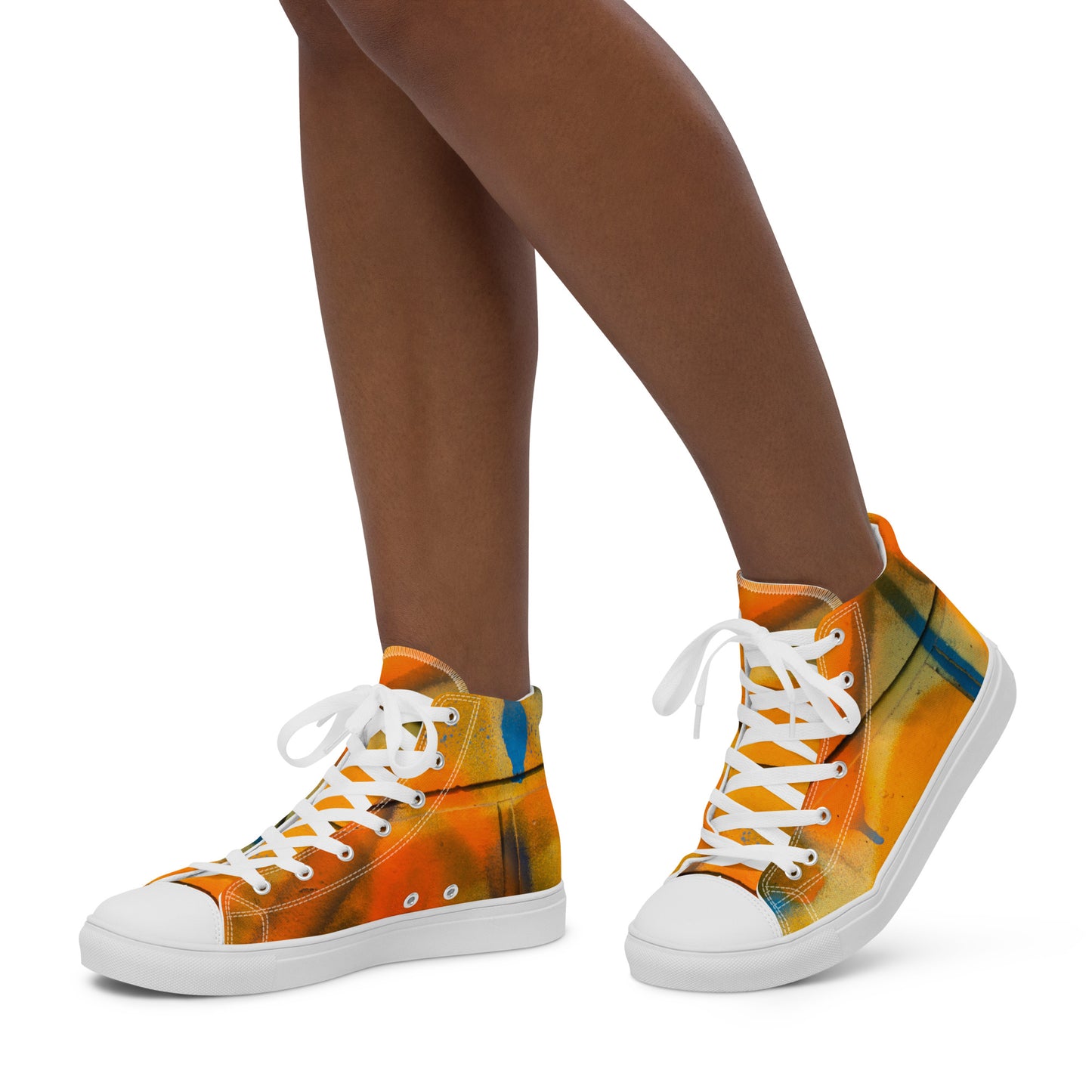 Restored Graffiti Women’s high top canvas shoes