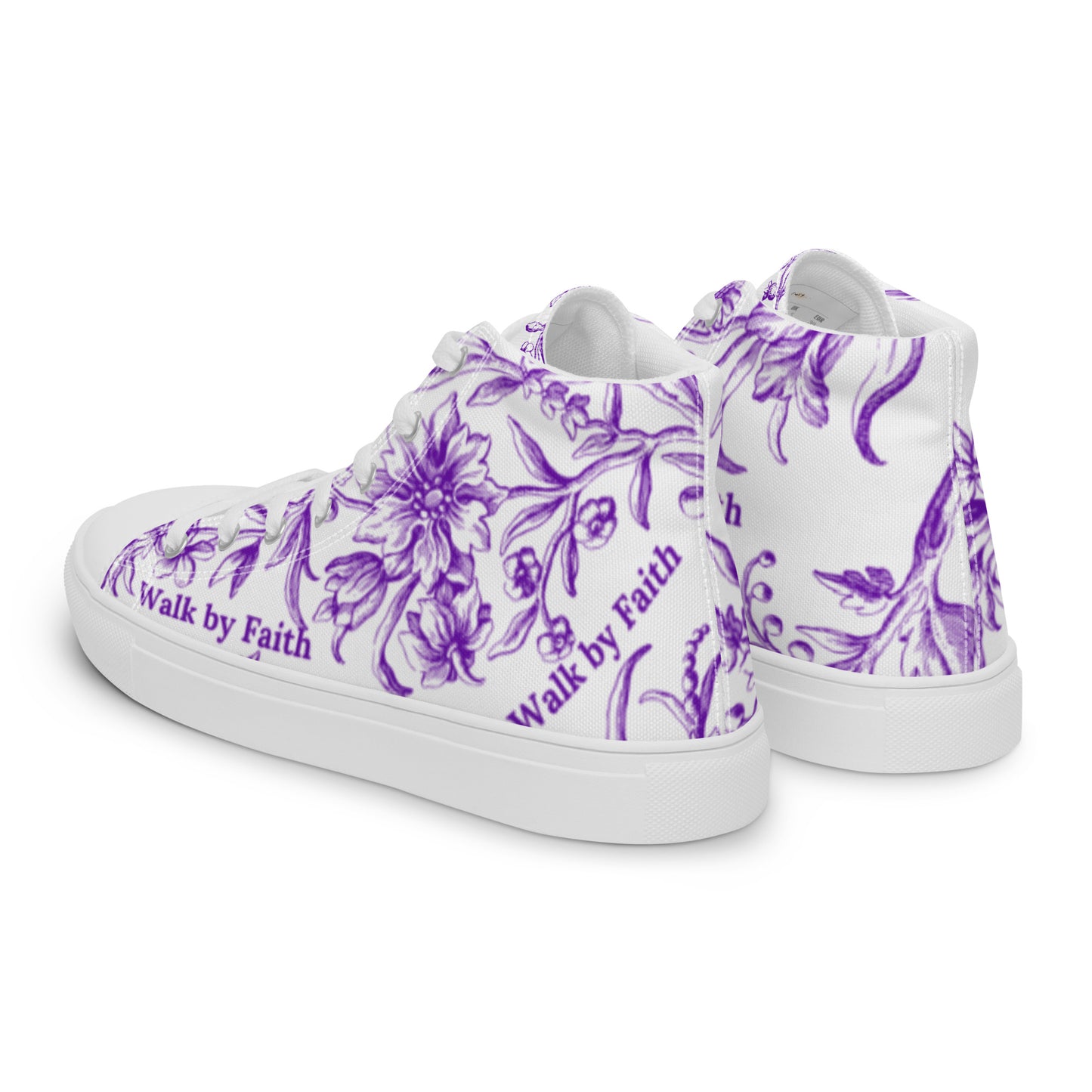 'Walk by Faith' Women’s high top canvas shoes