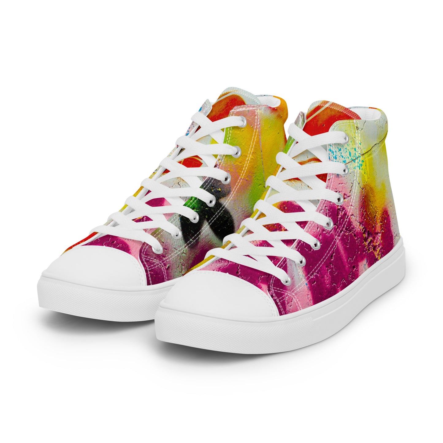 Restored Graffiti Women’s high top canvas shoes