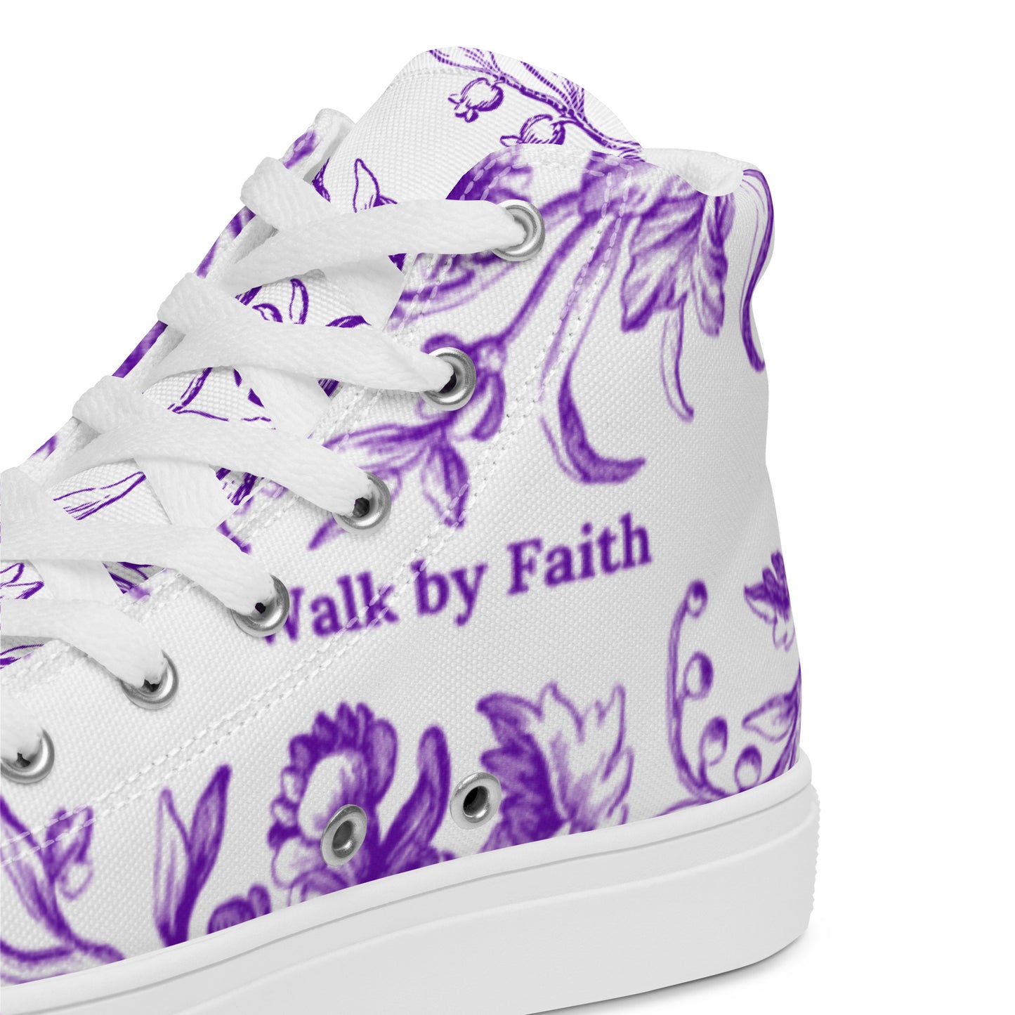 'Walk by Faith' Women’s high top canvas shoes