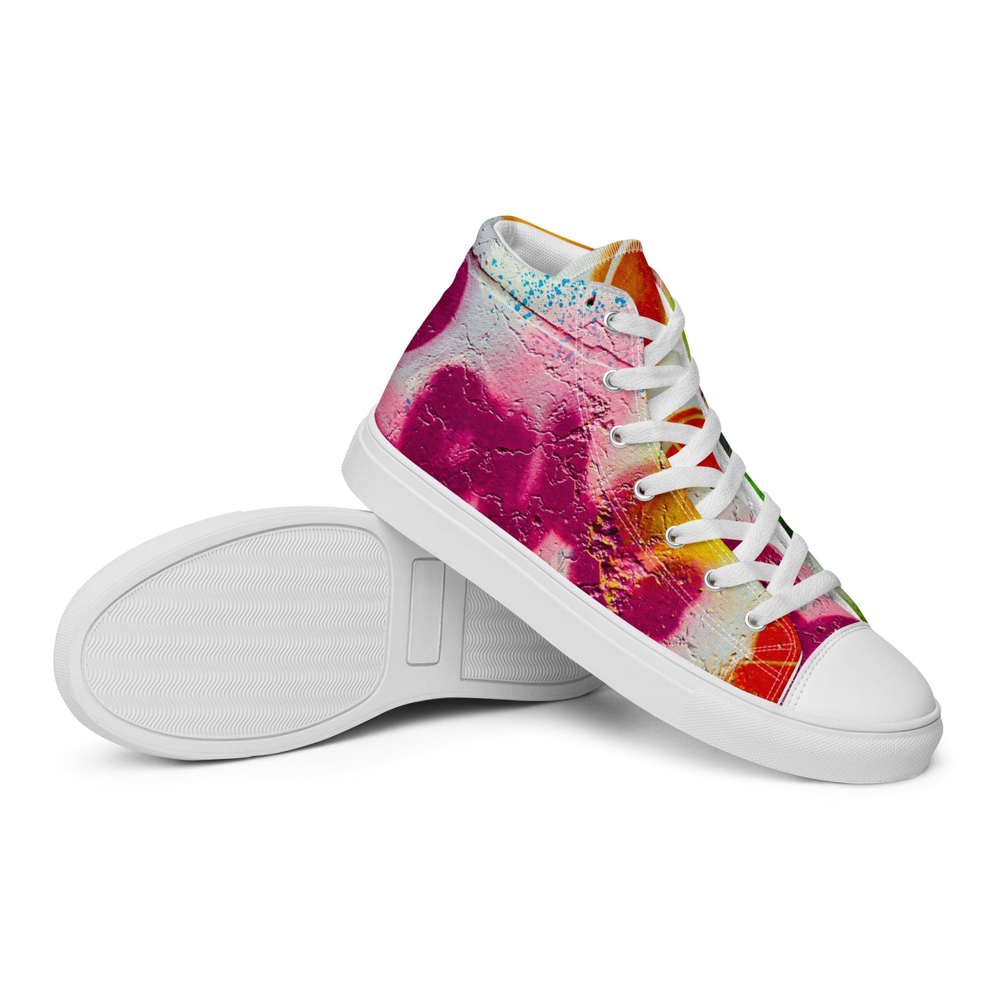 Restored Graffiti Women’s high top canvas shoes