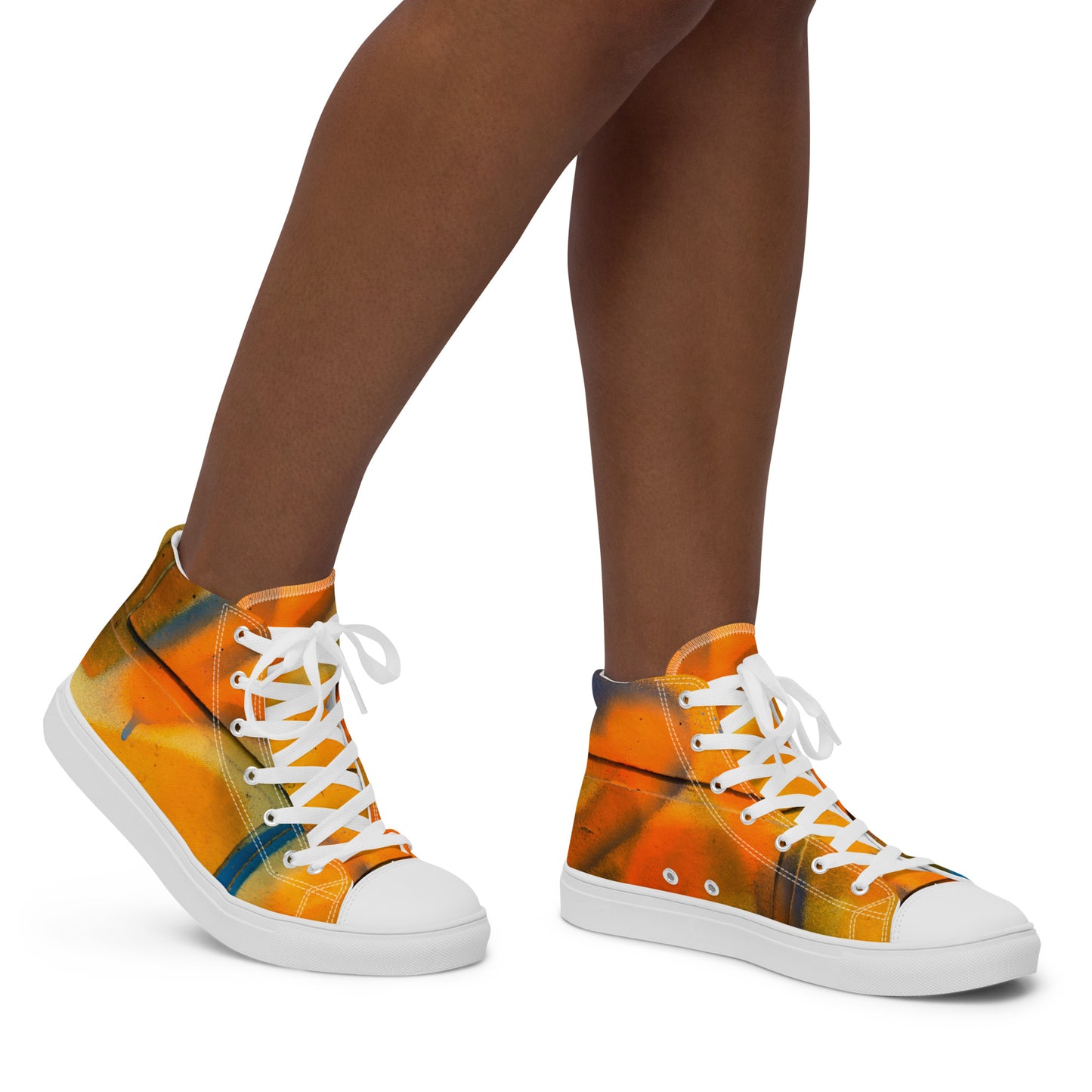 Restored Graffiti Women’s high top canvas shoes