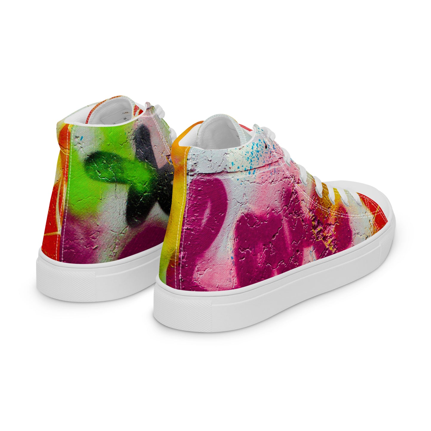 Restored Graffiti Women’s high top canvas shoes