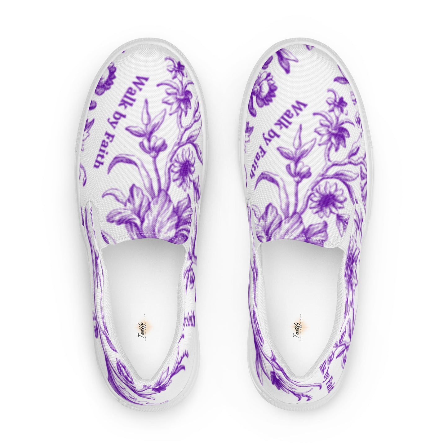 'Walk by Faith' Women’s slip-on canvas shoes