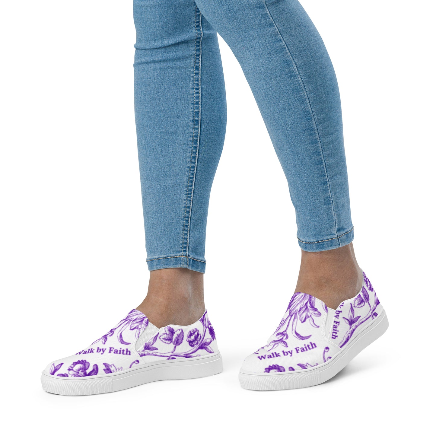 'Walk by Faith' Women’s slip-on canvas shoes